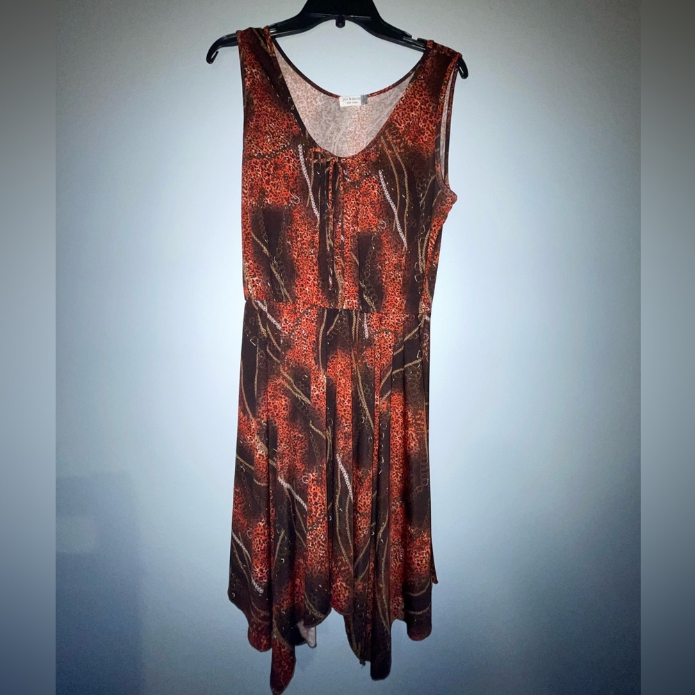 ⛓️Jon & Anna Asymmetrical Dress in Brown and Orange